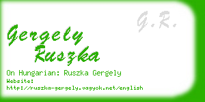 gergely ruszka business card